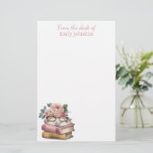  boeken op maat briefpapier (Staand voorkant)