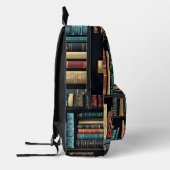 Boeken op planken bedrukte rugzak (Links)