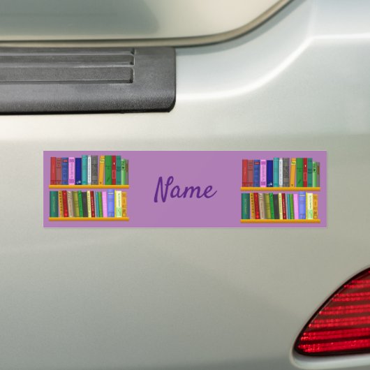 Boeken op planken Thunder_Cove Bumpersticker (Op auto)
