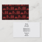 Boeken op Shelf. Donkerrood. Visitekaartje (Voorkant / Achterkant)