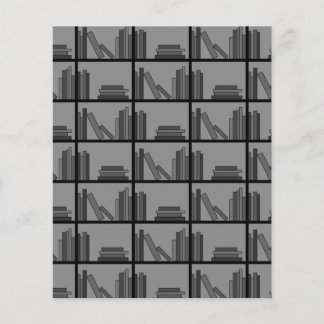 Boeken op Shelf. Grijs en zwart.