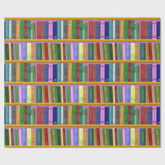 Boeken op Shelves Thunder_Cove Cadeaupapier (Vlak)