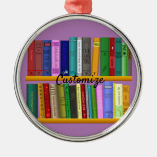 Boeken op Shelves Thunder_Cove Metalen Ornament