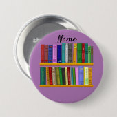 Boeken op Shelves Thunder_Cove Ronde Button 7,6 Cm (Voorkant /achterkant)