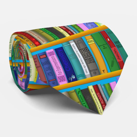 Boeken op Shelves Thunder_Cove Stropdas (Opgerold)