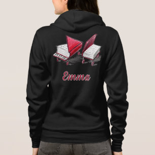 Boeken op wielen voor- en achterborst gedrukt hoodie