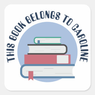 , BOEKEN, OPGEHOOPTE BOEKEN, LEERBOEKEN, BOEKEN ST VIERKANTE STICKER
