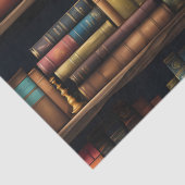  boeken over boekenplank Patroon Decoupage Tissuepapier (Detail)