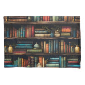  boeken over boekenplankpatroon kussensloop (Voorkant)