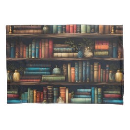  boeken over boekenplankpatroon kussensloop