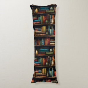  boeken over boekenplankpatroon lichaamskussen