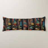  boeken over boekenplankpatroon lichaamskussen (Voorkant)