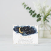 Boeken over de maan voor Baby shower Informatiekaartje (Staand voorkant)