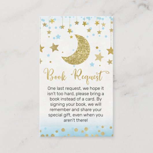 Boeken over de toevoeging van het maanboek visitekaartje (Voorkant)