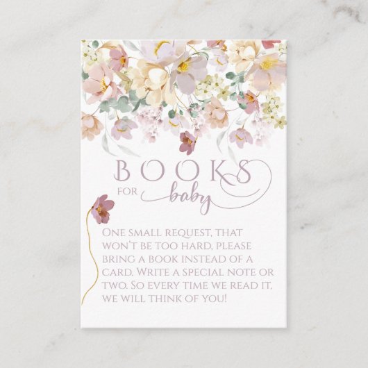 Boeken over Paars Baby shower van lente-wilde-bloe Informatiekaartje (Voorkant)