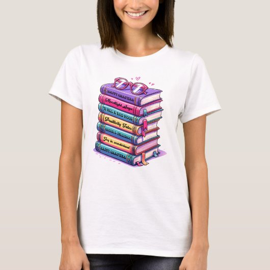 Boeken over positiviteit t-shirt (Voorkant)