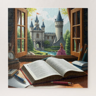 Boeken over prinses en kasteel legpuzzel