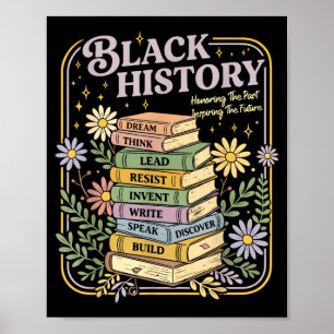 Boeken over zwarte geschiedenis maand zwart Afrika Poster