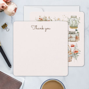 Boeken Paddenstoel Bloemen Whimsical Cottagecore A Bedankkaart