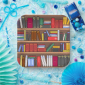 Boeken Papieren borden, lees- en bibliotheekfeestj Bordje (Feest)