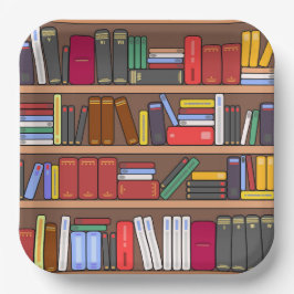 Boeken Papieren borden, lees- en bibliotheekfeestj Bordje