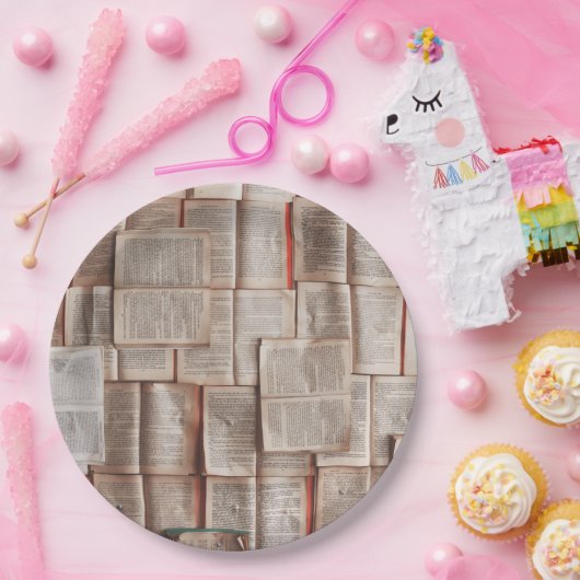  boeken papieren bordje (Feest)