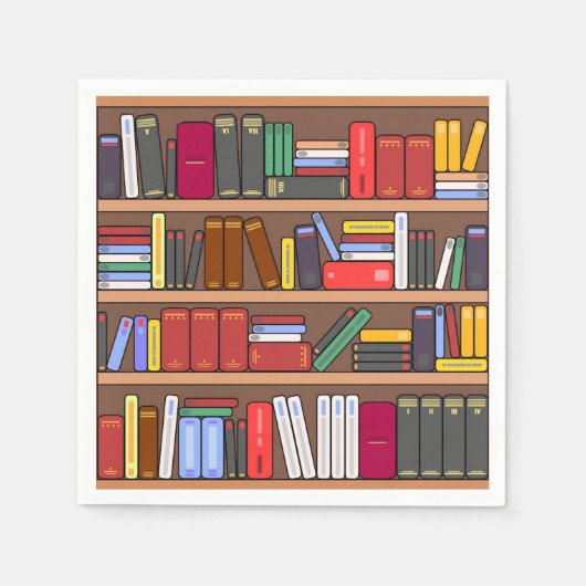 Boeken Papieren servetten, Boekliefhebber Feestart Servet (Voorkant)