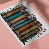  boeken Poster of decoupage papier