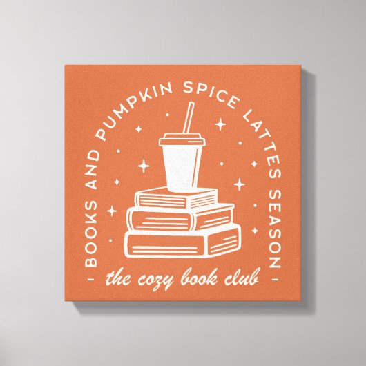 Boeken & Pumpkin Spice Season Canvas Afdruk (Voorkant)