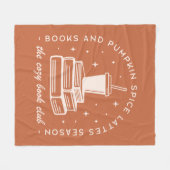 Boeken & Pumpkin Spice Season Fleece Deken (Voorkant (Horizontaal))