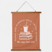 Boeken & Pumpkin Spice Season Hangend Wandkleed (Voorkant)