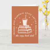 Boeken & Pumpkin Spice Season Kaart (Gele Bloem)