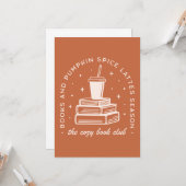 Boeken & Pumpkin Spice Season Kaart (Voorkant / Achterkant in situ)