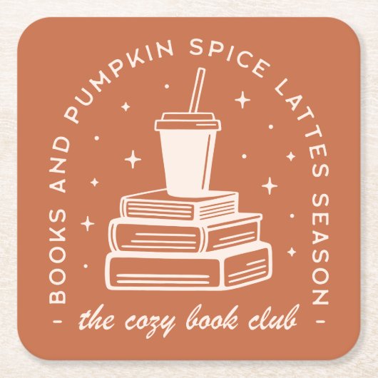Boeken & Pumpkin Spice Season Kartonnen Onderzetters (Voorkant)