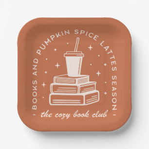 Boeken & Pumpkin Spice Season Papieren Bordje