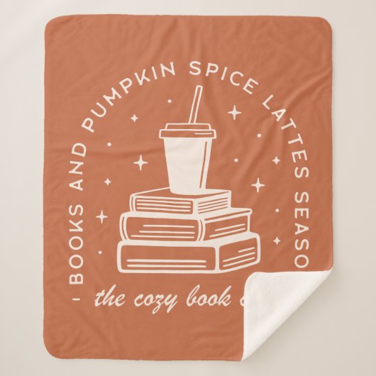 Boeken & Pumpkin Spice Season Sherpa Deken (Voorkant)