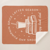 Boeken & Pumpkin Spice Season Sherpa Deken (Voorkant (horizontaal))