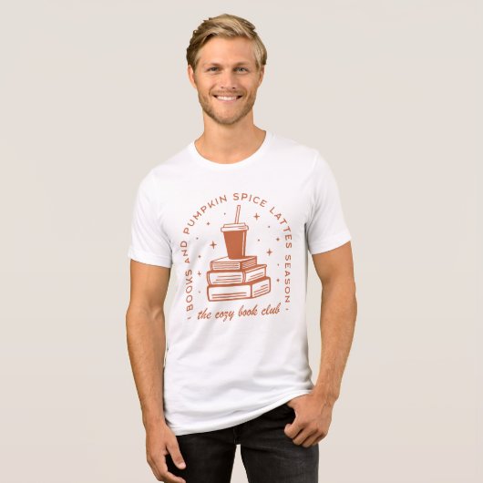 Boeken & Pumpkin Spice Season Tri-Blend Shirt (Voorkant volledig)