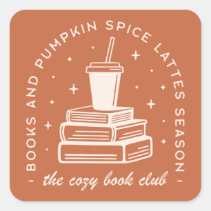Boeken & Pumpkin Spice Season Vierkante Sticker