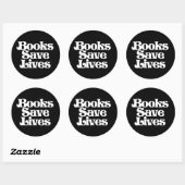 Boeken redden levens ronde sticker (Vel)