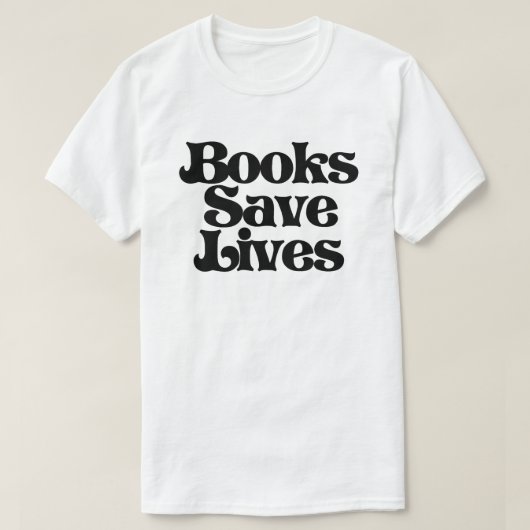 Boeken redden levens t-shirt (Design voorkant)