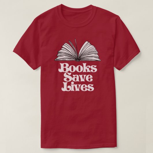 Boeken redden levens t-shirt (Design voorkant)
