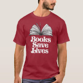 Boeken redden levens t-shirt (Voorkant)