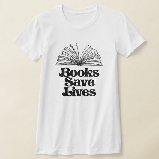 Boeken redden levens t-shirt (Laagn)
