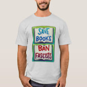 Boeken redden van fascisten t-shirt (Voorkant)