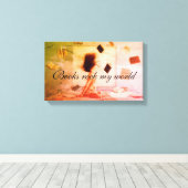 Boeken rock my world canvas print (Insitu (Houten vloer))