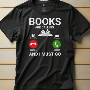 Boeken roepen grappige boekenliefhebber Quote T-shirt
