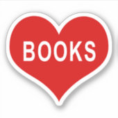 BOEKEN Rood Hart Vinyl Sticker (Voorkant)
