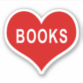 BOEKEN Rood Liefde Hart Vinyl Sticker (Voorkant)