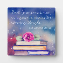 Boeken & Roze Rozen Waterverf Script Leescitaat